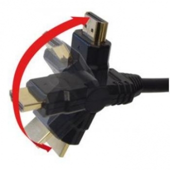 HDMI-Kabel 1.3b mit Knickstecker 1,0m 
