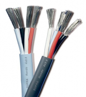 Supra Cables Rondo Lautsprecherkabel 4 x 2,5mm², - Meterware Anthrazit 