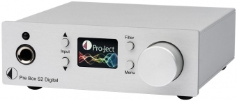 Pro-Ject Pre Box S2 Digital silber Digital Mikro-Vorverstärker mit MQA und DSD Support 