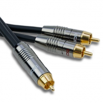 Subwooferkabel 7,5m Y Kabel NF Audio MK II - OFC - 3-fach geschirmt - 7,5m 