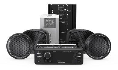 ROCKFORD FOSGATE Audio Komplett Set für Harley Davidson • Road Glide Ultra™ (98-13, Shark Nose, FLTRU) 