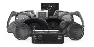 ROCKFORD FOSGATE Audio Komplett Set für Harley Davidson • Road Glide Ultra™ (98-13, Shark Nose, FLTRU) 