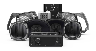 ROCKFORD FOSGATE Audio Komplett Set für Harley Davidson • Street Glide™ (06-13, Bat Wing, FLHX) • Electra Glide Standart™ (98-13, Bat Wing, FLHTI) 
