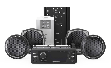 ROCKFORD FOSGATE Audio Komplett Set für Harley Davidson • Street Glide™ (06-13, Bat Wing, FLHX) • Electra Glide Standart™ (98-13, Bat Wing, FLHTI) 