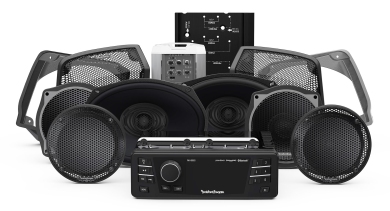 ROCKFORD FOSGATE Audio Komplett Set für Harley Davidson • Street Glide™ (06-13, Bat Wing, FLHX) • Electra Glide Standard™ (98-13, Bat Wing, FLHTI) 