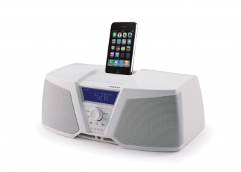 Kicker IK150 Ipod/iPhone Docking Radio/Wecker mit AUX Anschluss 