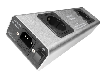 Isotek V5 Gemini 2-Fach Netzfilter silber mit Ein-Aus Schalter und System Link Ausgang 