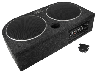 Hifonics VULCAN VX COMPACT flacher aktiver Subwoofer für Kofferraum 