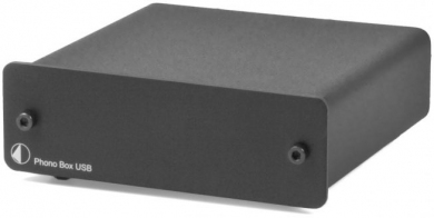Pro Ject Phono Box USB MM/MC Phono Vorverstärker mit Line & USB Out Schwarz 